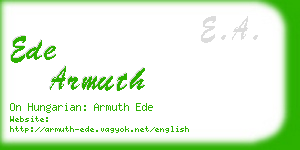 ede armuth business card